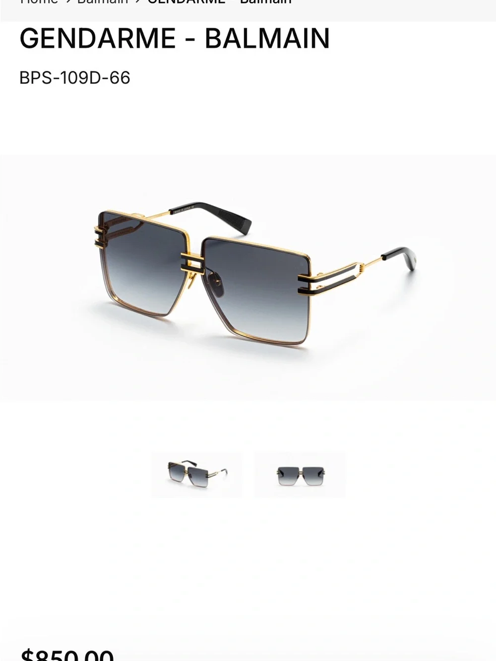 Balmain sunglasses - Brown and Gold